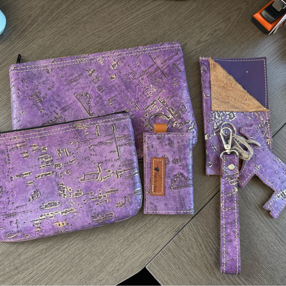 HCC - Purple and Gold Bark Clutch Set